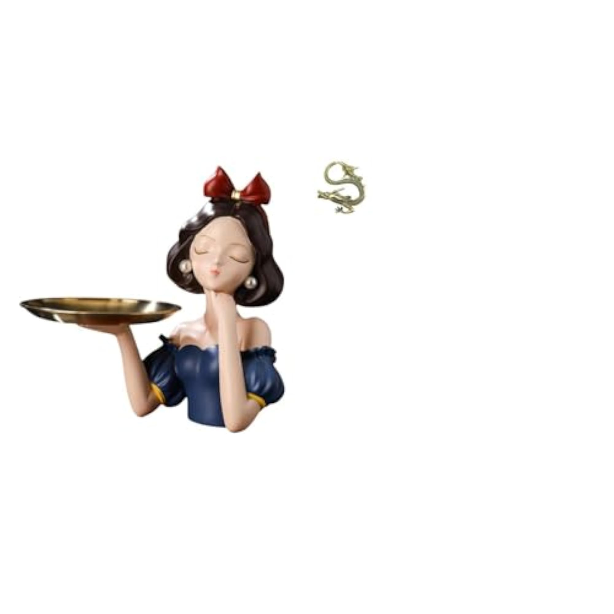 Resin Princess Statue Key Holder Tray